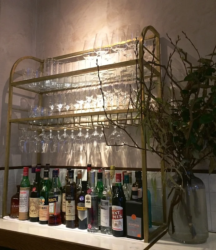 The pink, the brass and all the requisite Italian aperitifs. Faultless.