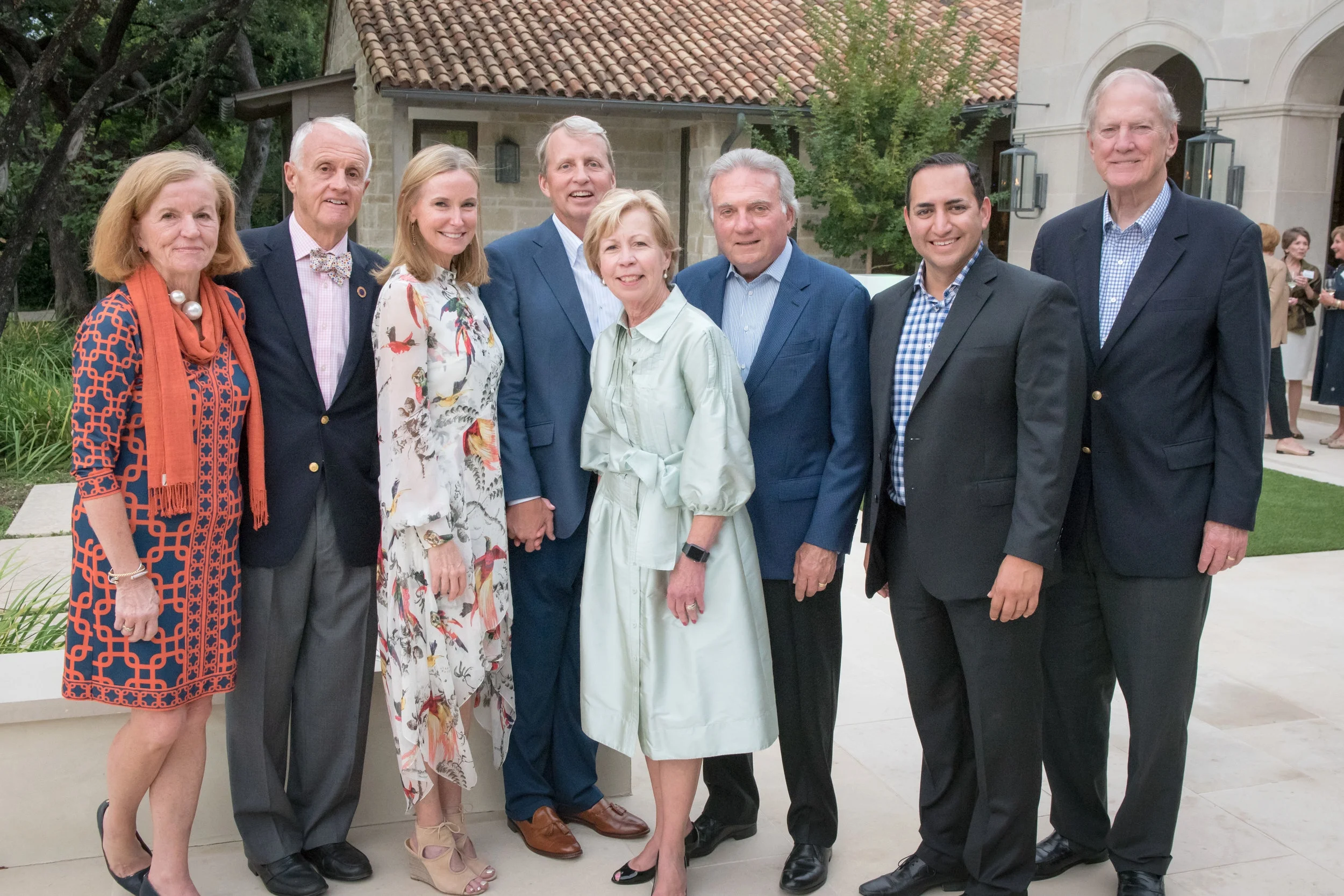 Jubilee's 20th Anniversary Gala Honorary Co-Chairs Peggy and Mark Anschutz with Chairs Lydia and Bill Addy joined current Board Chair Jeff Rice, past Board Chair Tom Harbison, CEO Ben Leal, and founding Board Chair Walt Humann at the Sponsor Soiree hosted by Monica and Joe Eastin.