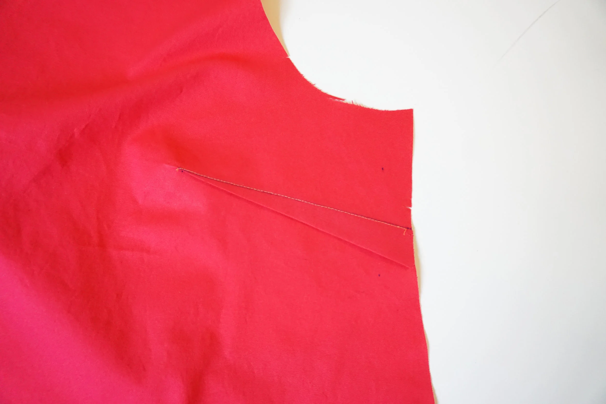 Press your dart down toward the waist.