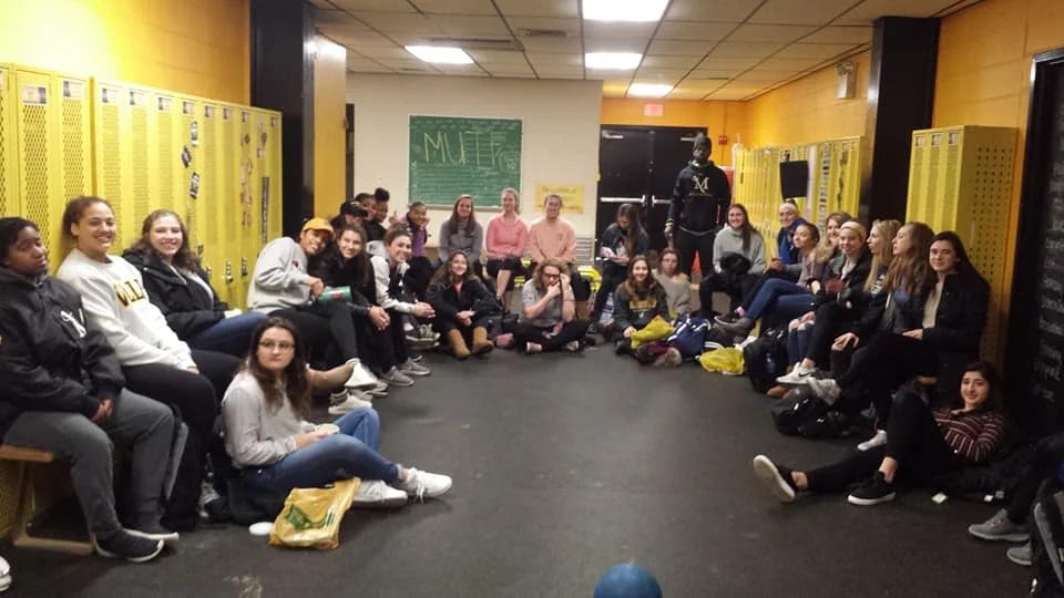 A full locker room for our session on February 14, 2019