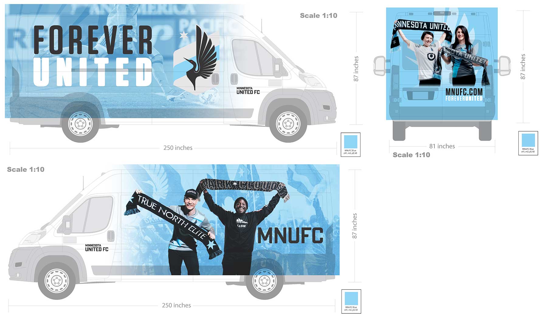  Client: FortyForty Agency  Bus graphics for Minnesota United Football Club 