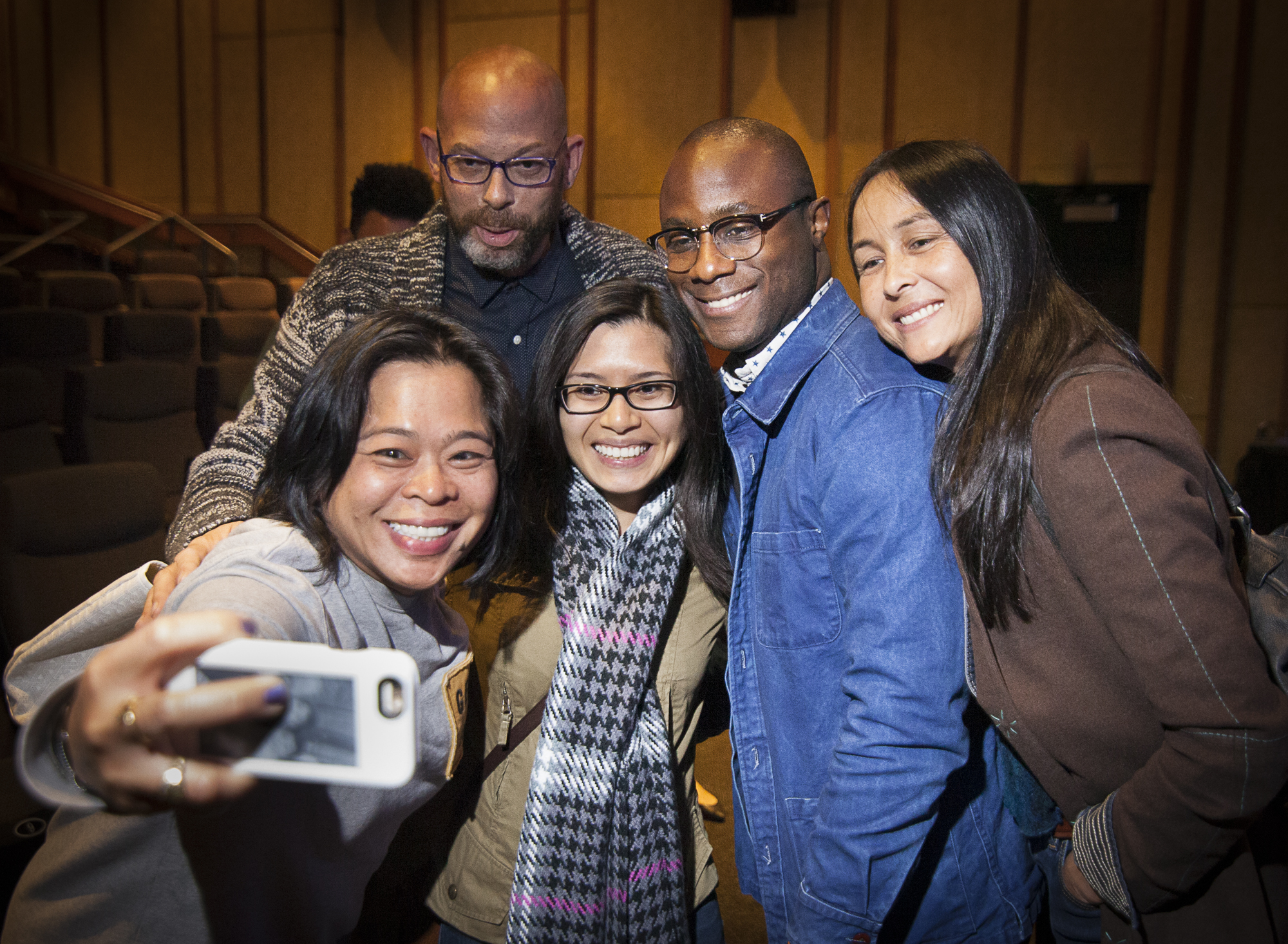 Barry Jenkins, Oscar® winning writer/director of "Moonlight," partakes in a selfie with fans.