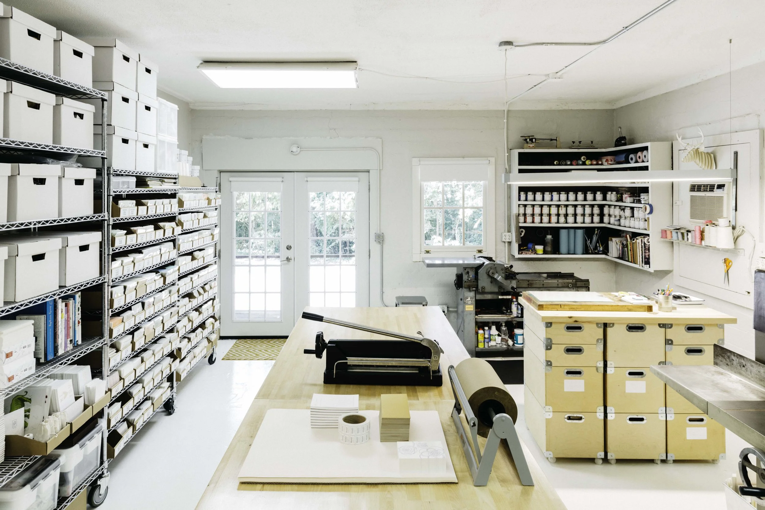 A quick peek inside the letterpress production room of Alee & Press.