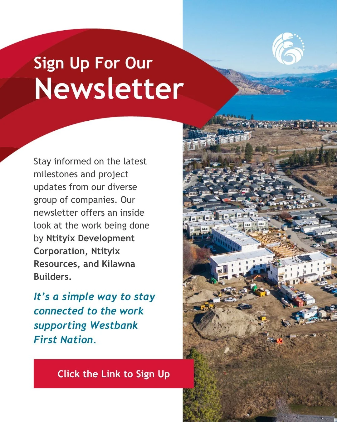 Stay informed on the latest milestones and project updates from our diverse group of companies. Our newsletter offers an inside look at the work being done by Ntityix Development Corporation, Ntityix Resources, Kilawna Builders, and Lakeridge Park.

