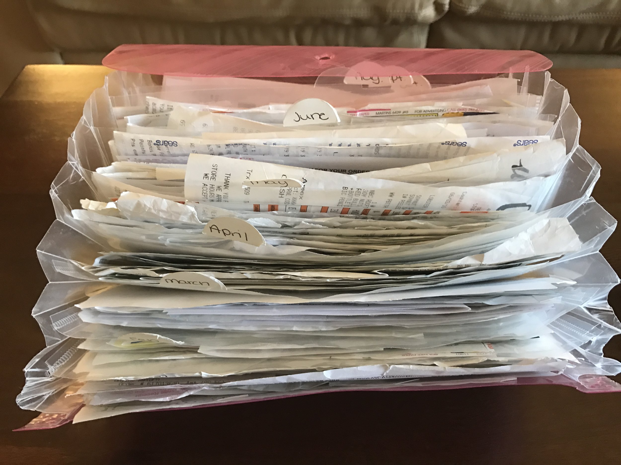 My receipt folder before digitizing
