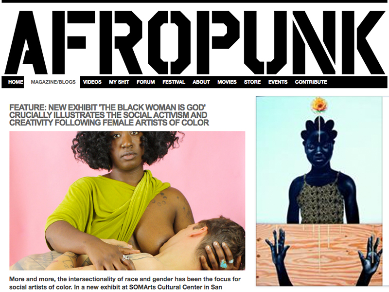 McClellan, C. B. (2016, July 1). FEATURE: New exhibit 'The Black Woman is God' crucially illustrates the social activism and creativity following female artists of color. Retrieved from http://www.afropunk.com/profiles/blogs/feature-new-exhibit-the-black-woman-is-god-crucially-illustrates?xg_source=activity