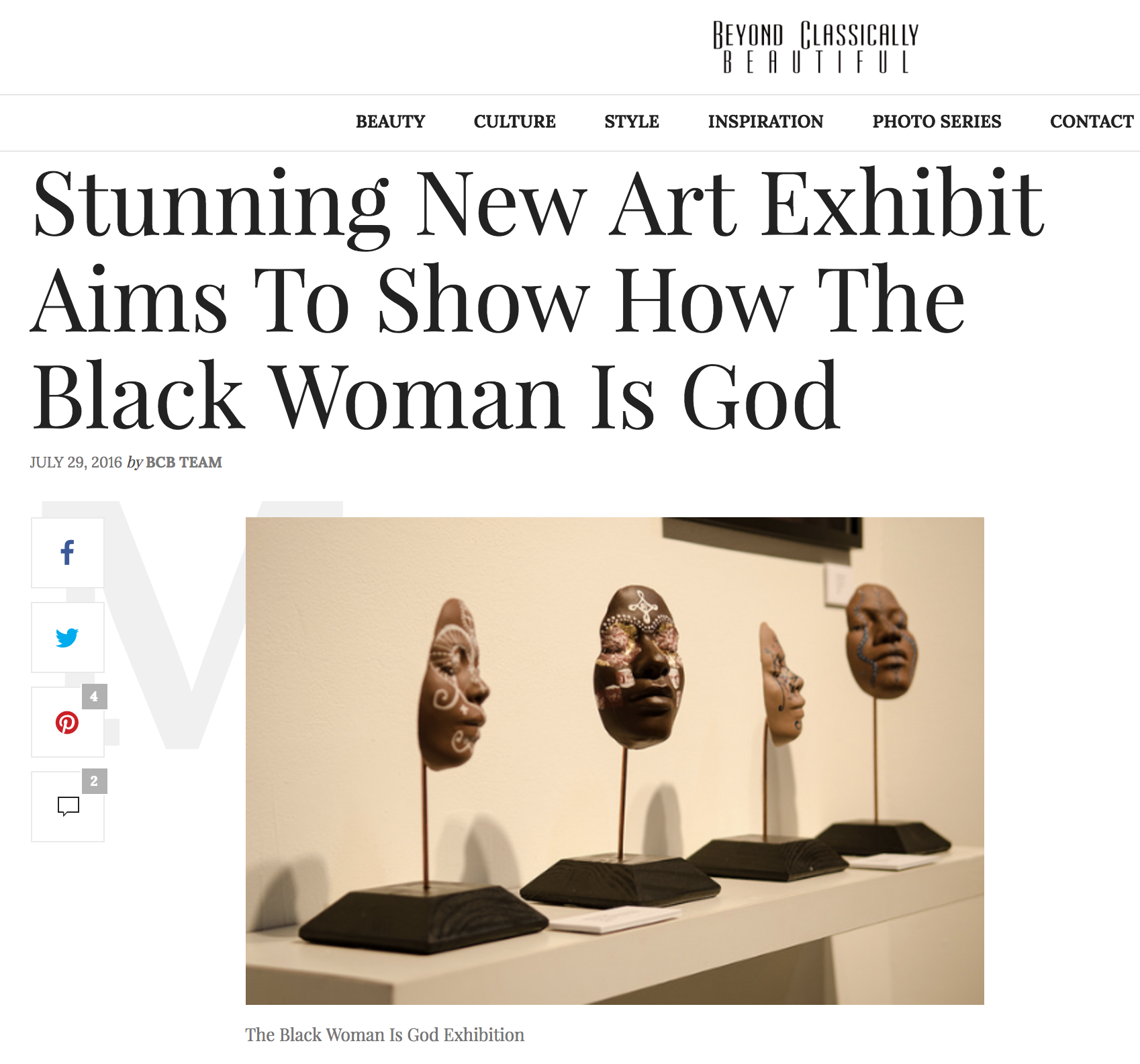 Stunning New Art Exhibit Aims To Show How The Black Woman Is God