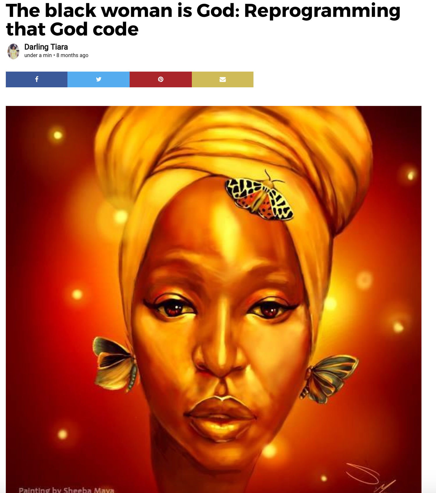 The black woman is God: Reprogramming that God code