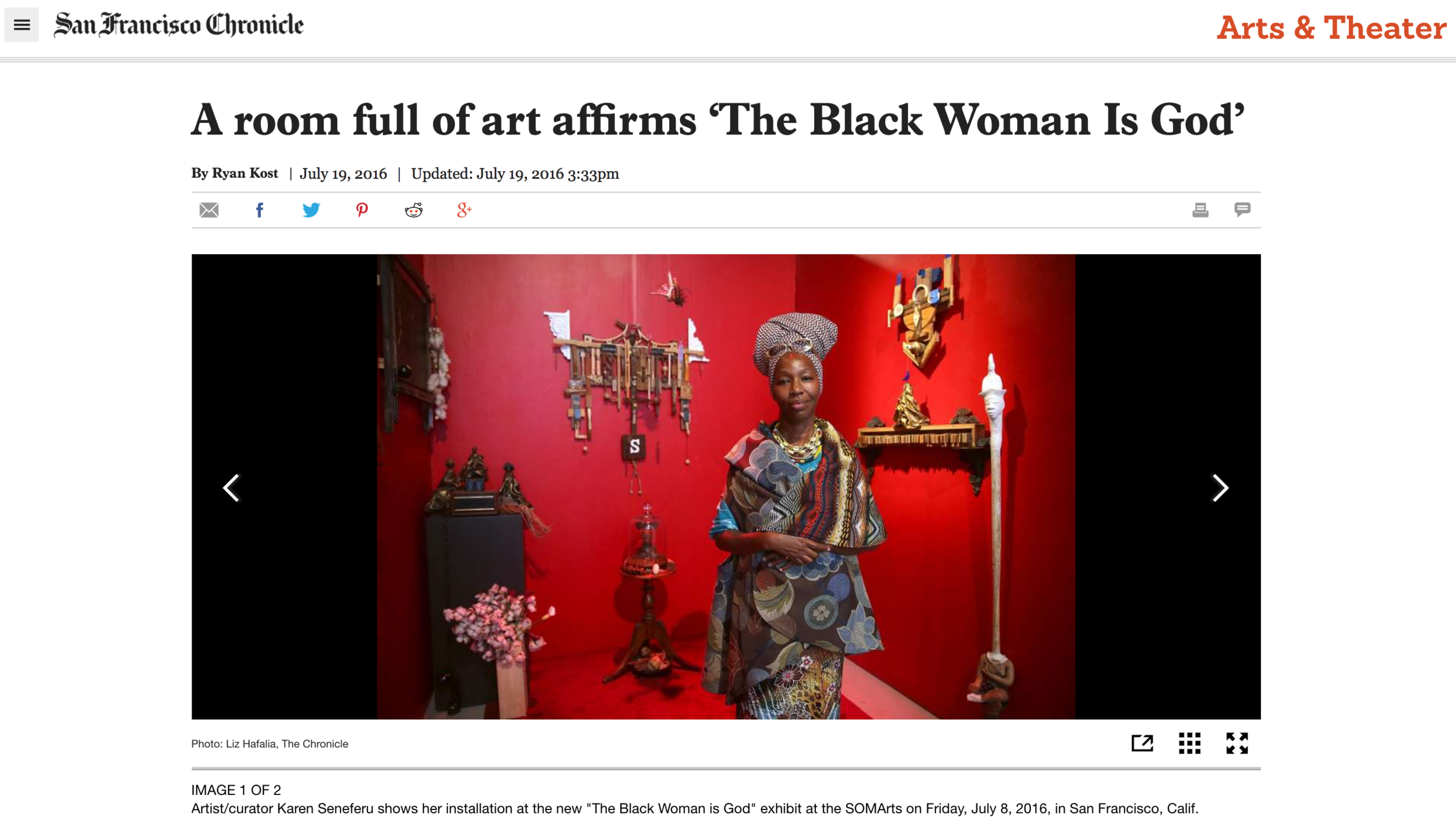 A room full of art affirms ‘The Black Woman Is God’