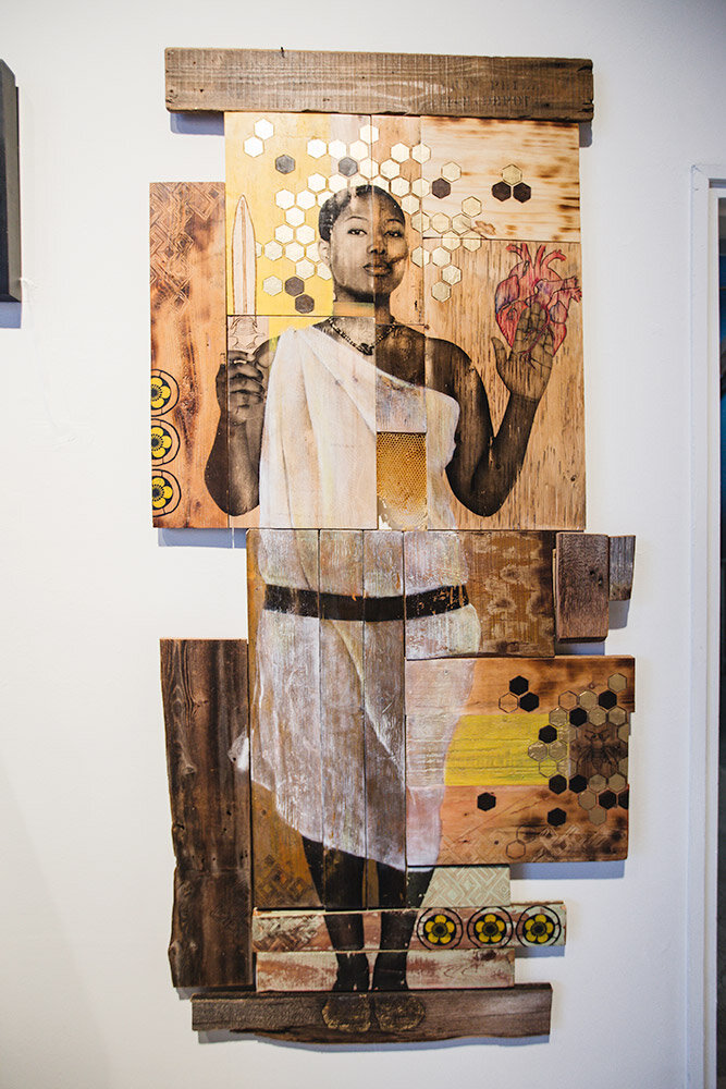 Photo by Nye' Lyn ThoShanna Strauss (2017)Memory KeepersMixed media on found wood79” x 35”.jpg