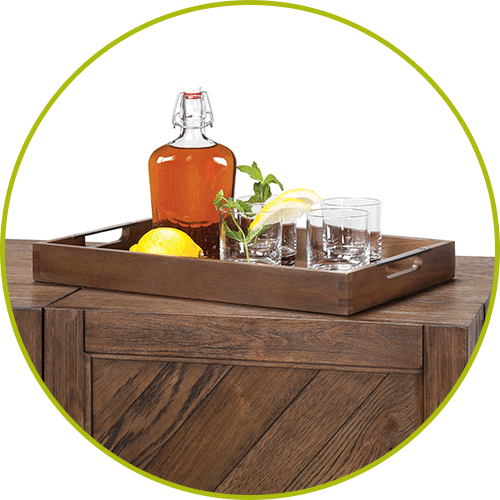 Removable serving tray