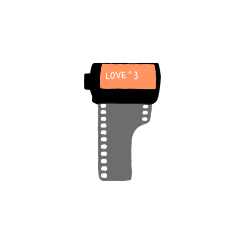 'LOVE^3' and a roll of film