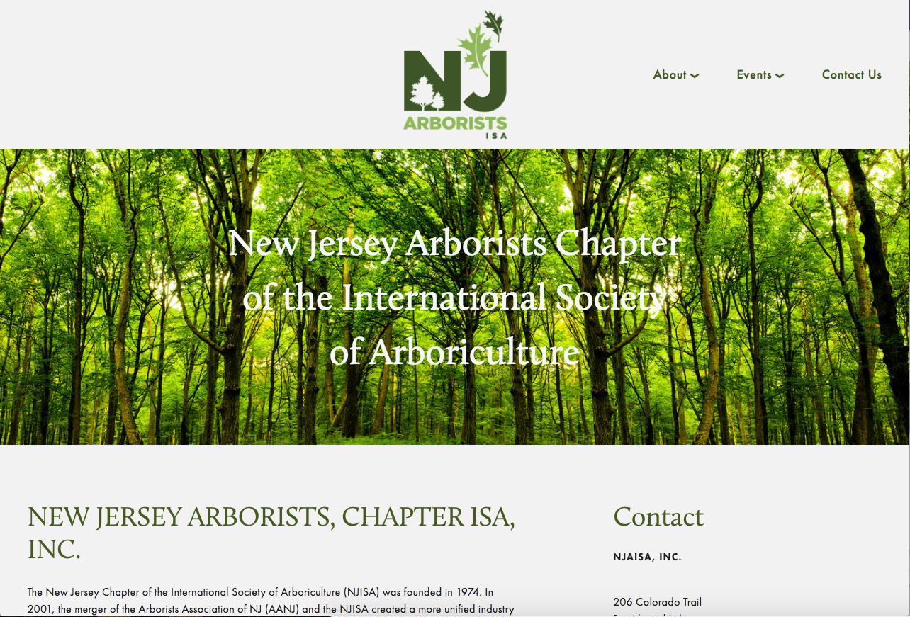 NJ Arborists ISA Webiste