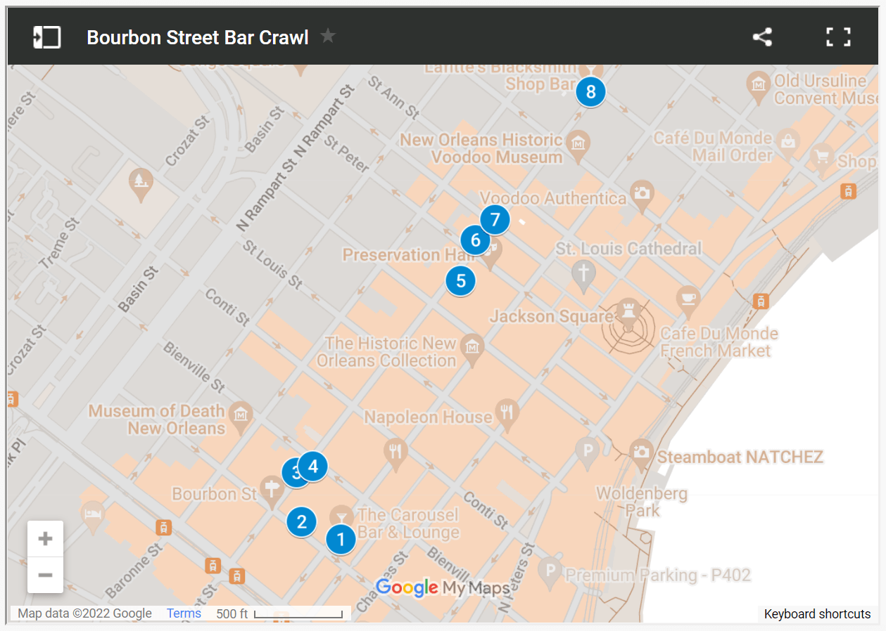 Bourbon Street Bar Crawl — First Time Visiting