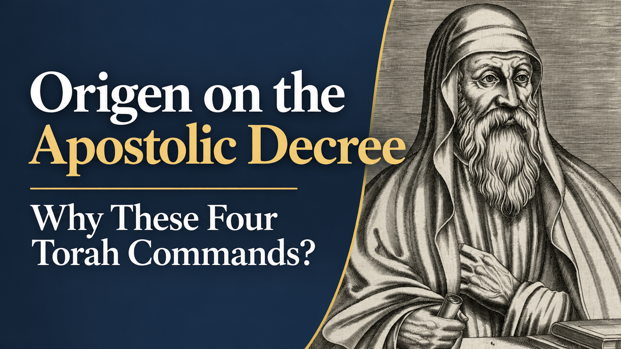 Origen on the Apostolic Decree: Why These Four Torah Commands?