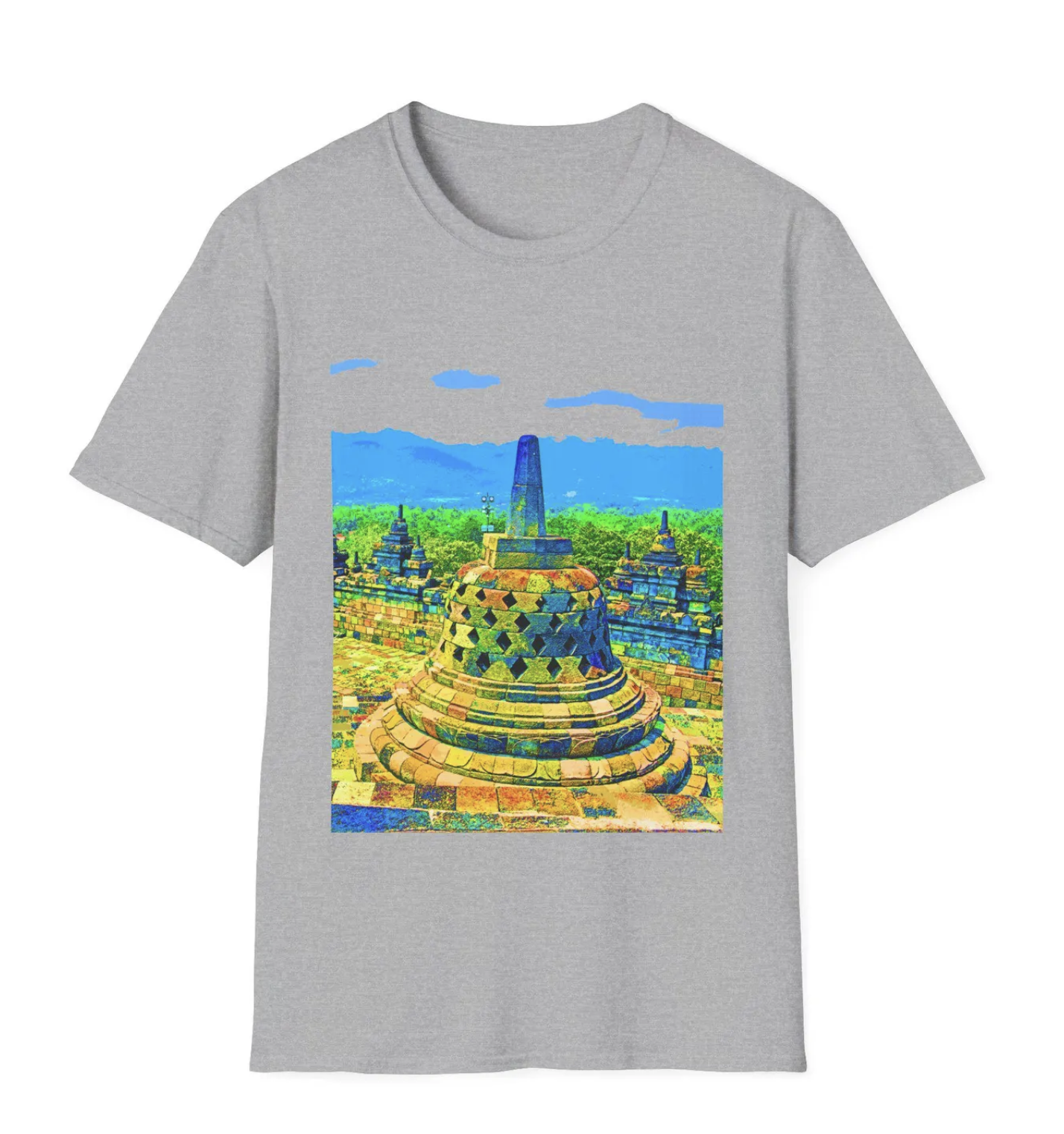 Colors of Borobudur Temple, Indonesia Unisex Softstyle T-Shirt