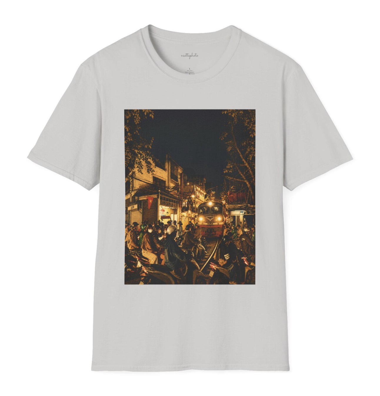 Train Street, Hanoi - Vietnam - Aerial Unisex Softstyle T-Shirt