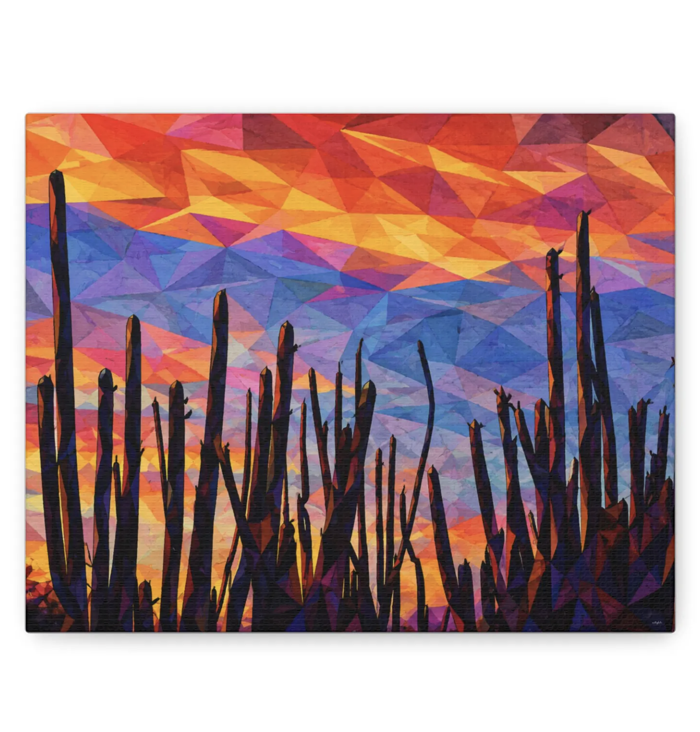 Cactus Sunset, Aruba - Matte Canvas, Stretched, 1.25"