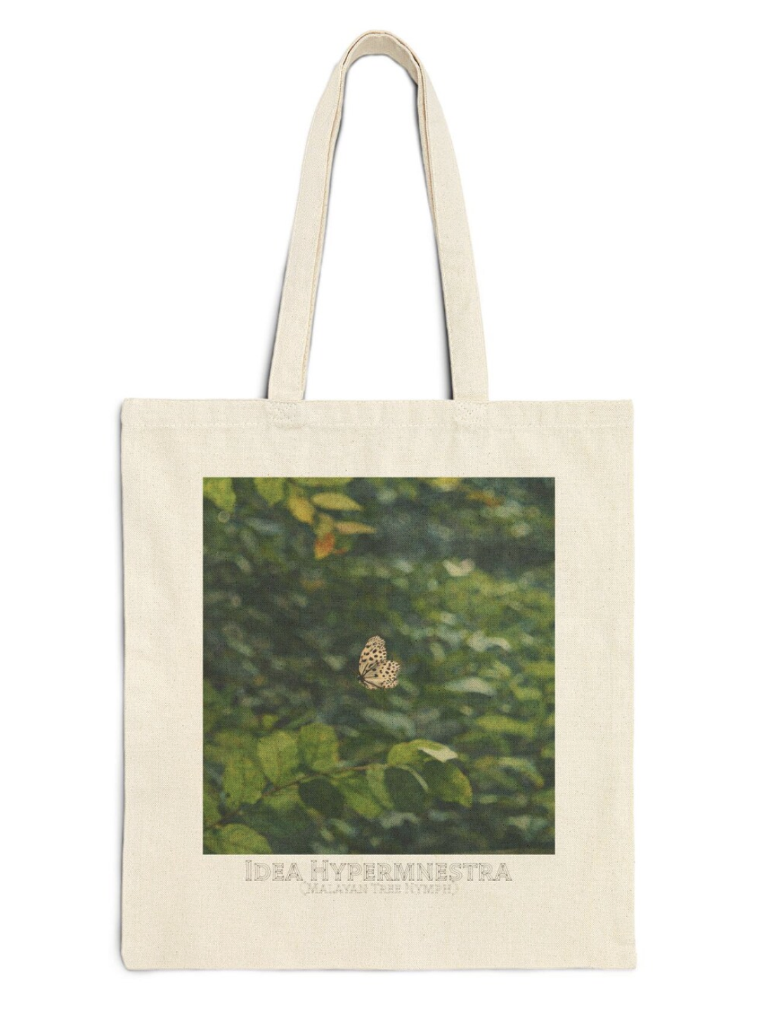 Malayan Tree Nymph (Idea hypermnestra) - Cotton Canvas Tote Bag