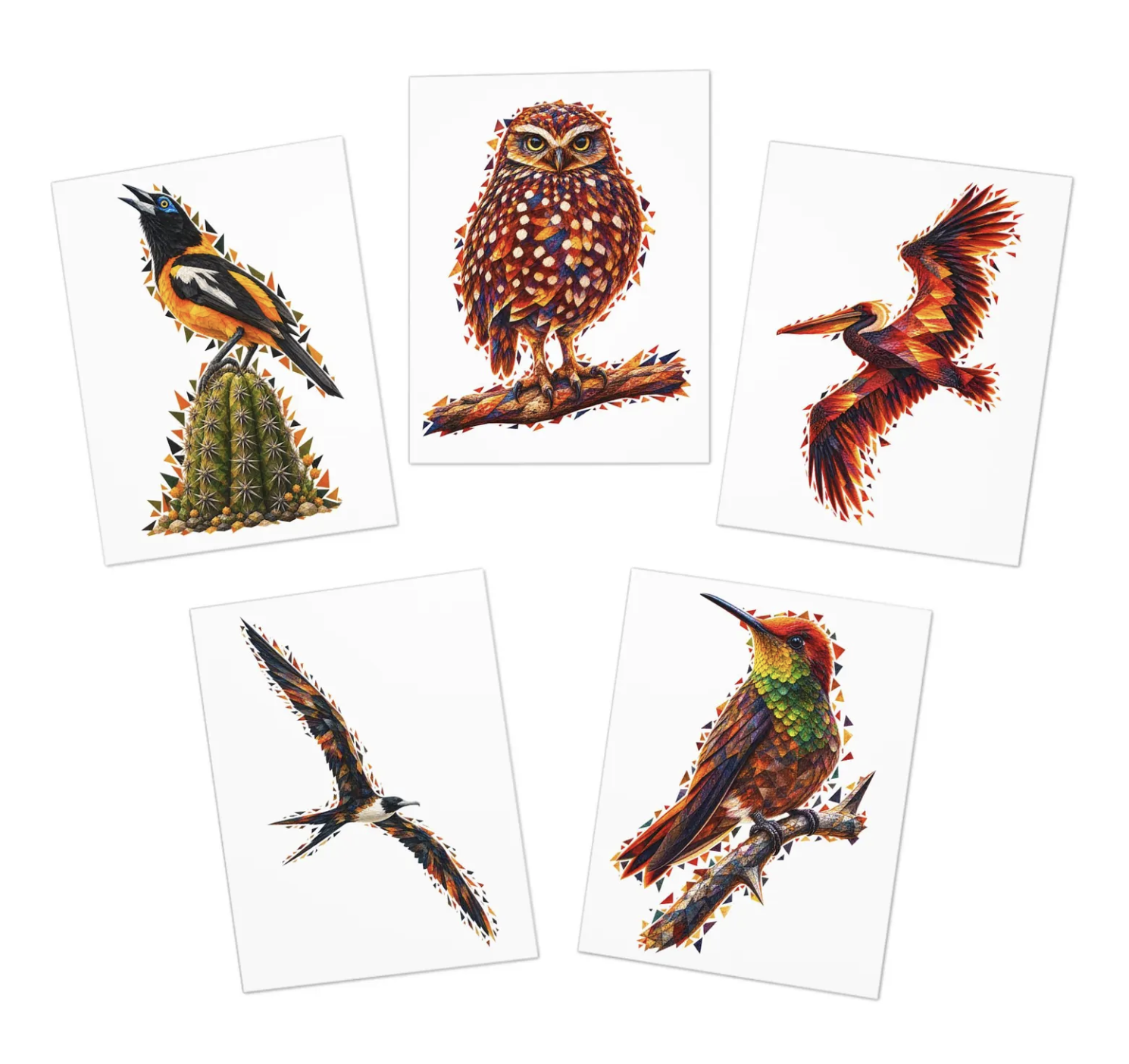 Electric Birds of Aruba - Multi-Design Greeting Cards (5-Pack)