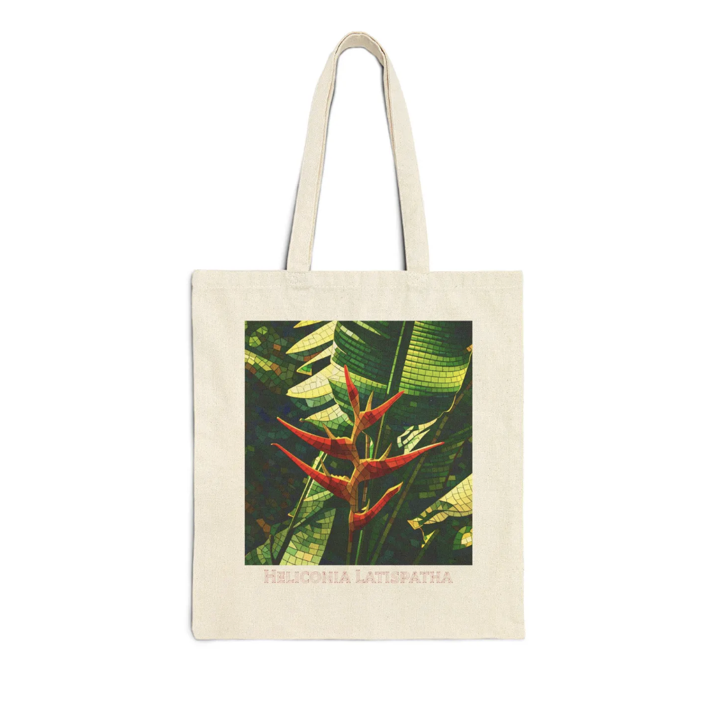 Heliconia Latispatha - Roatán, Honduras - Cotton Canvas Tote Bag