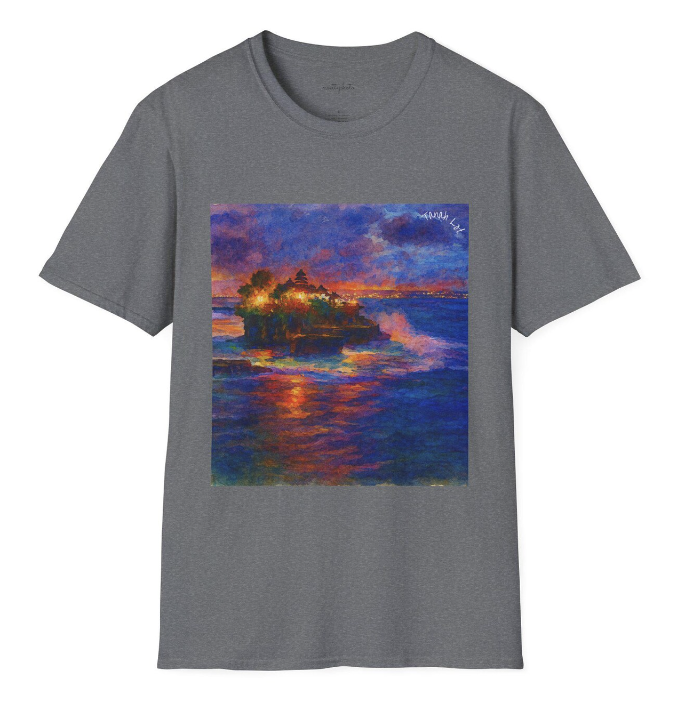 Tanah Lot, Bali, Indonesia - Aerial Unisex Softstyle T-Shirt