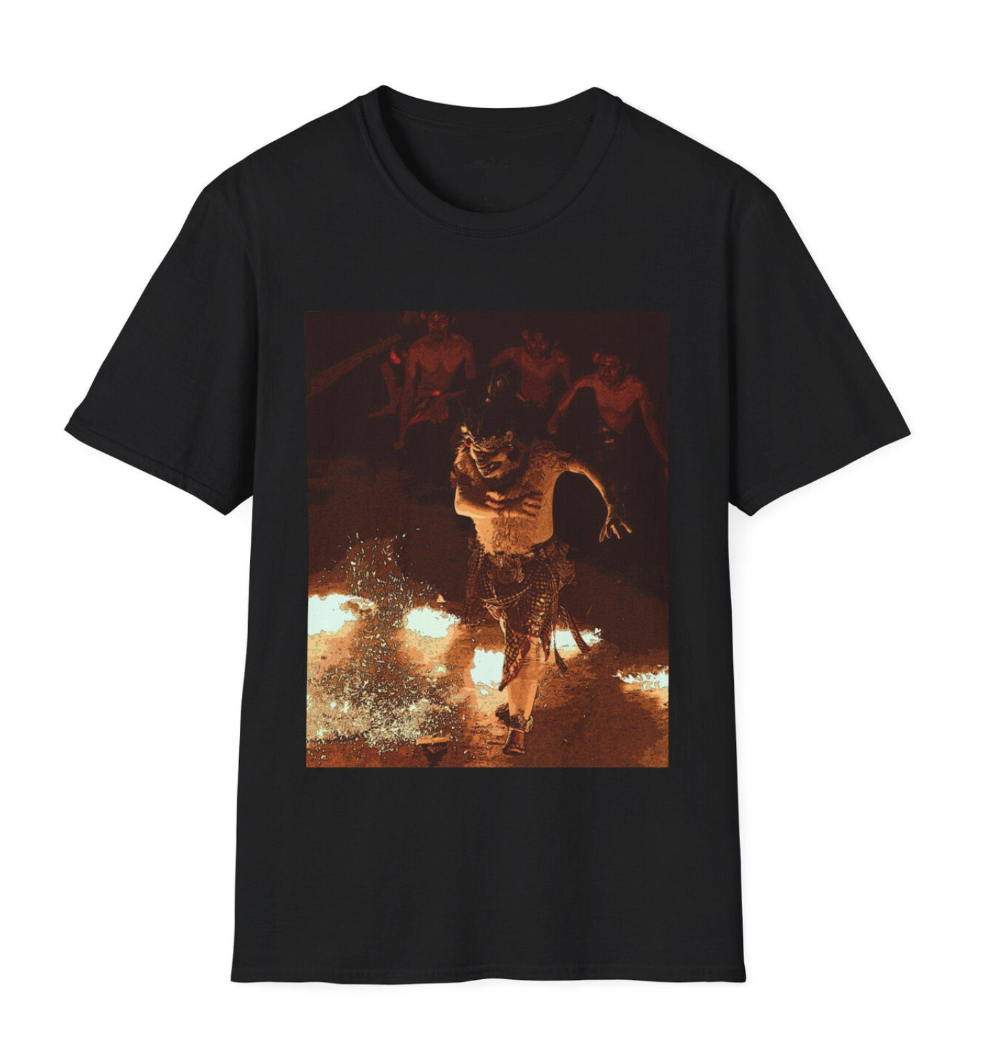 Kecak Fire Dance, Bali, Indonesia - Aerial Unisex Softstyle T-Shirt