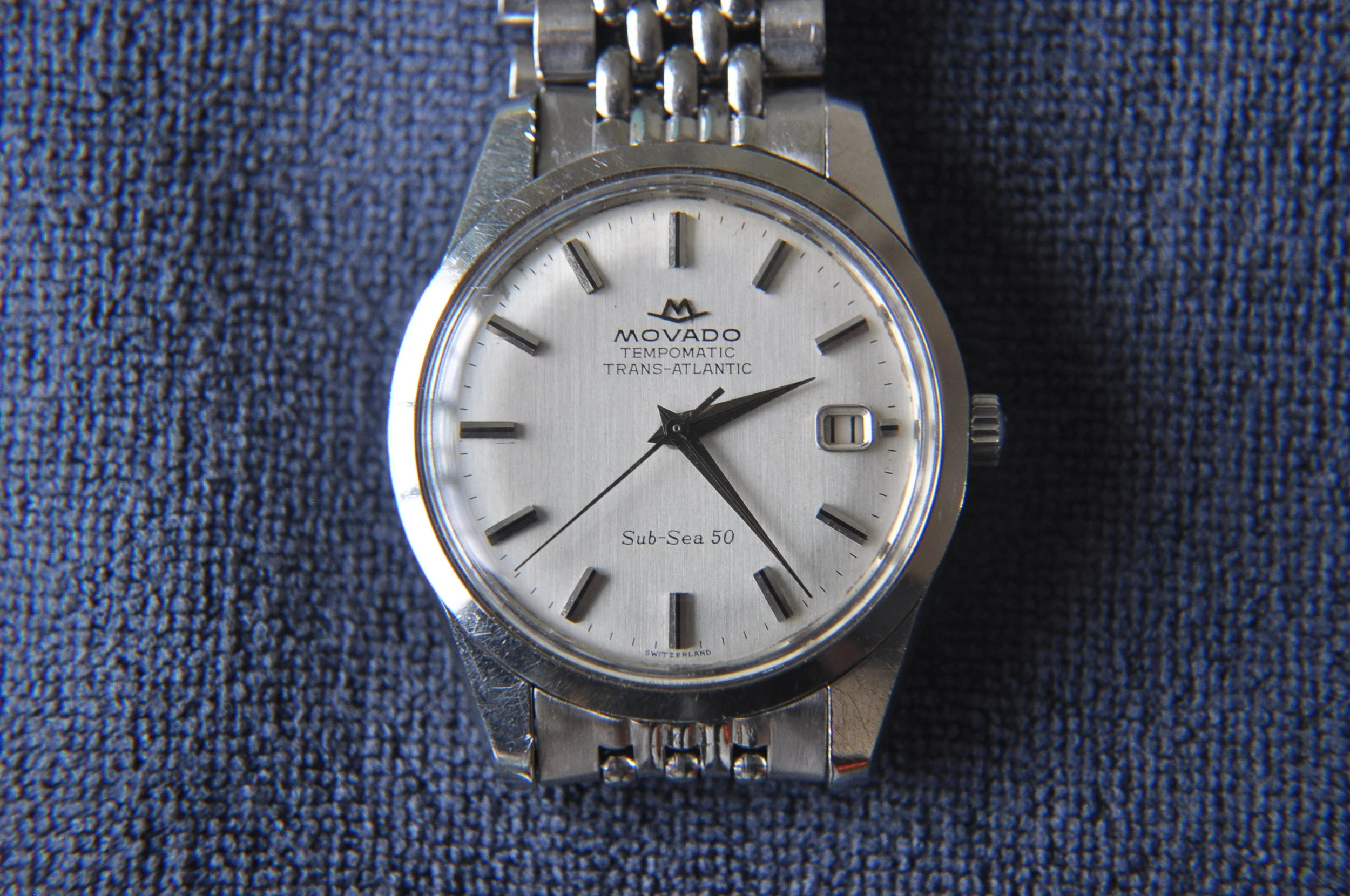 OH済み MOVADO TRANS-ATLANTIC sub-sea50 手巻き Movado Trans 