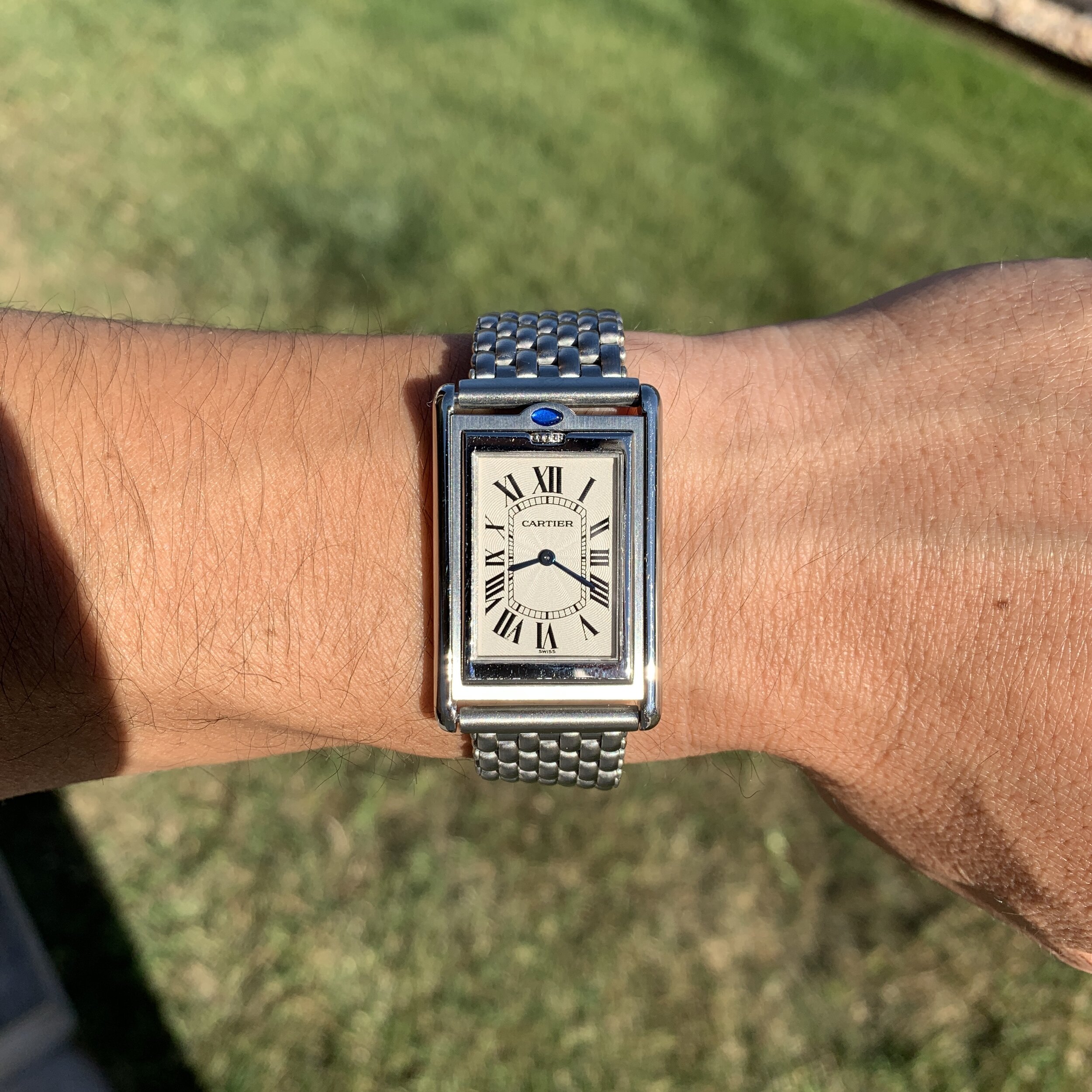Cartier Tank CPCP with Beads of Rice Bracelet in 18K Gold — Wind