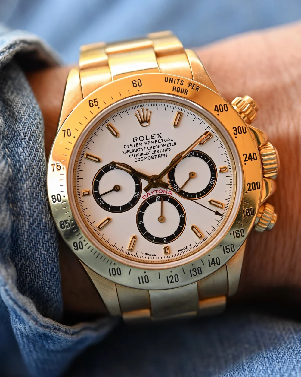 Rolex Zenith Daytona Chronograph Ref 16528 Inverted 6 white dial