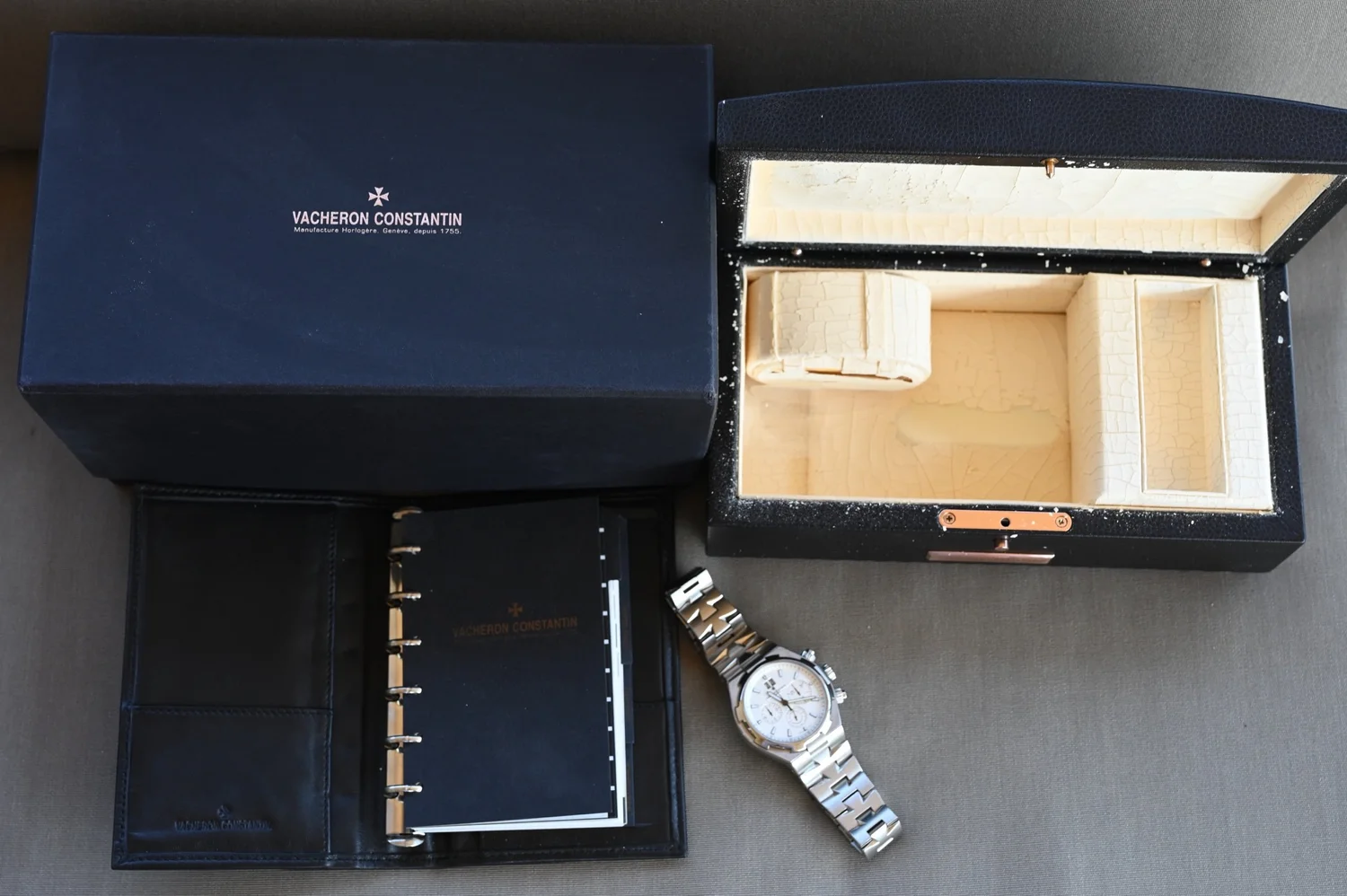 Vacheron Constantin Overseas Chronograph Ref. 49150 with boxes and