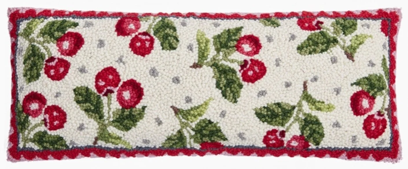Oblong Cherries Pillow