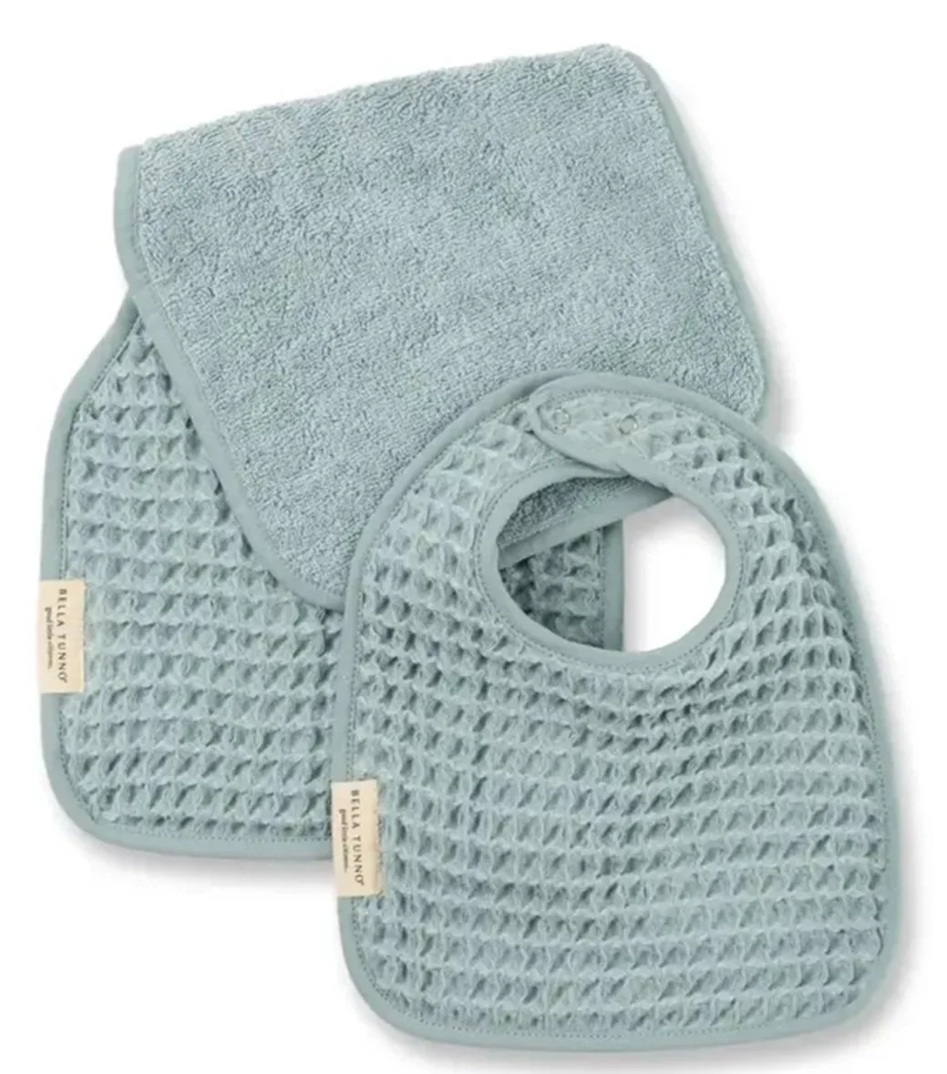Bella Tunno Bib & Burp: Slate