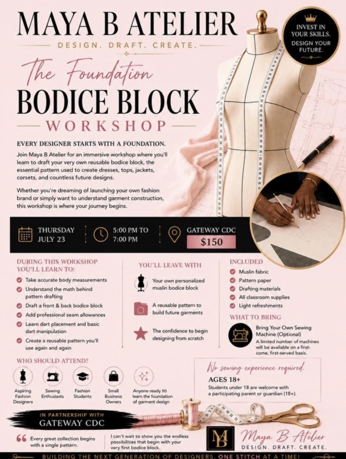 The Foundation: Bodice Block Workshop with Maya B Atelier