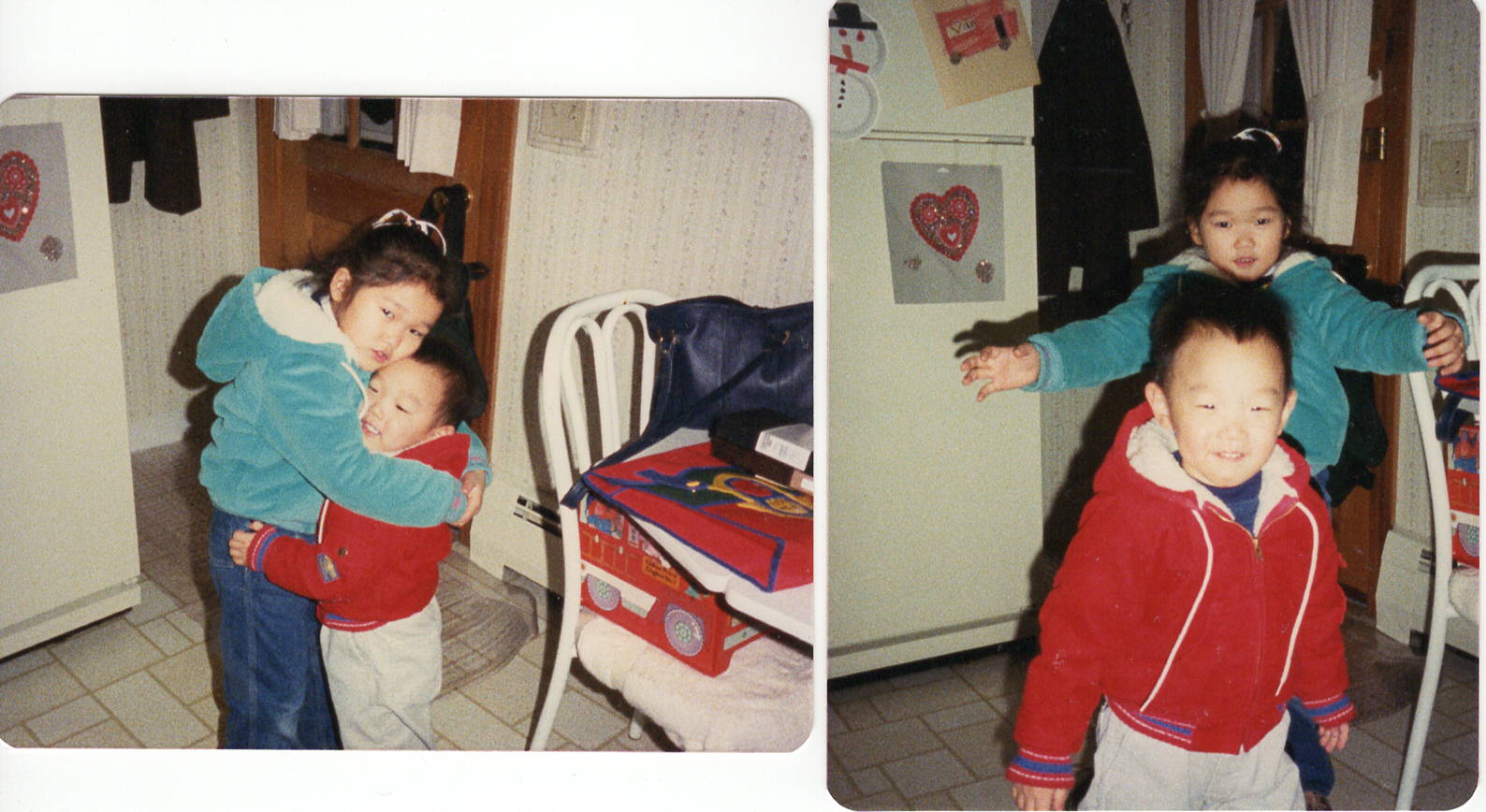  Sibling love. How hugs from me often ended with my brother running away. Still happens today. &nbsp;Massachussetts, circa 1985.&nbsp;Photo: Fox Family Archives/Whitney J. Fox Photography 