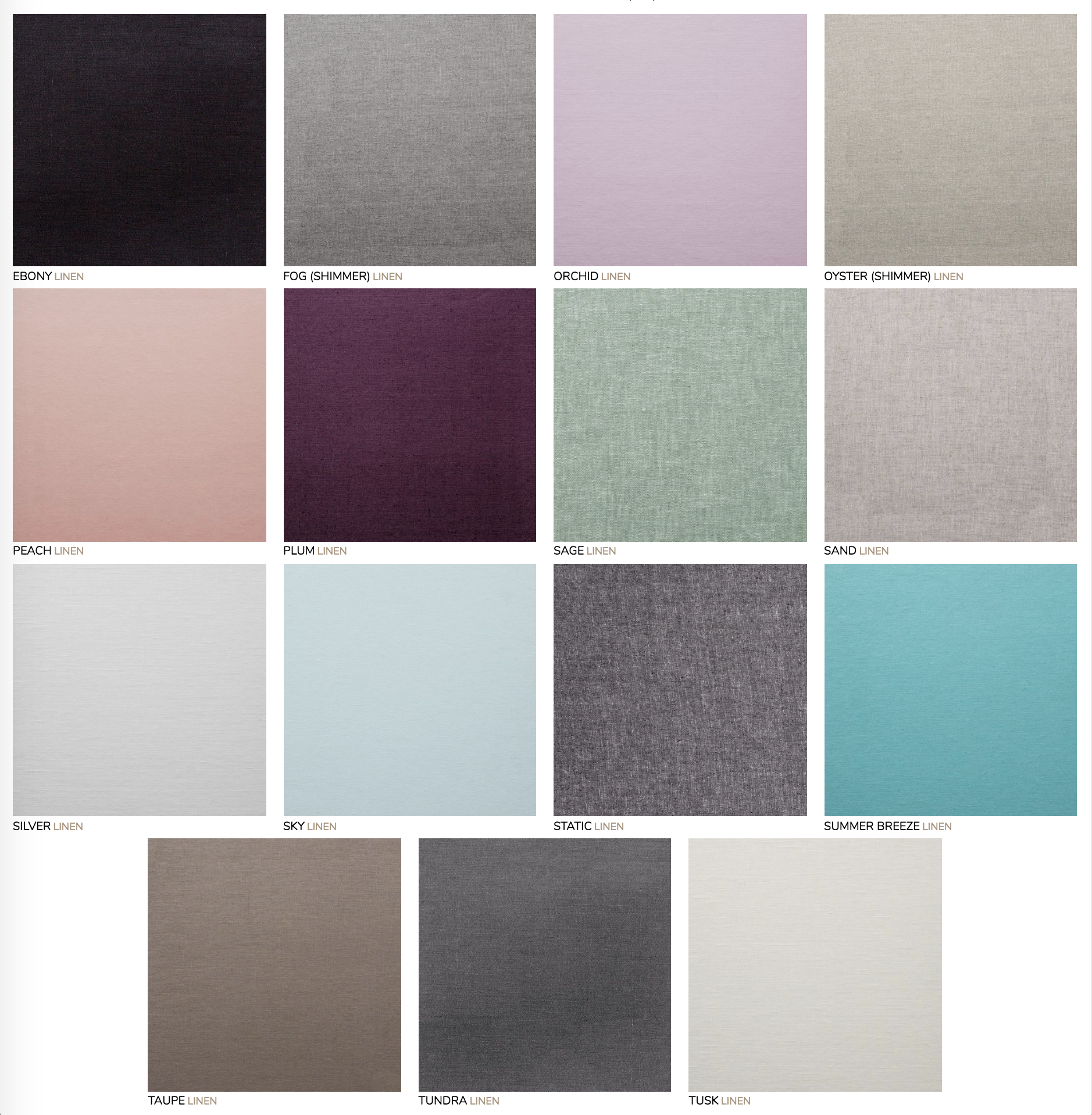 Linen Cover: Wide range of colors, beautiful textile blend, soft fabric finish.