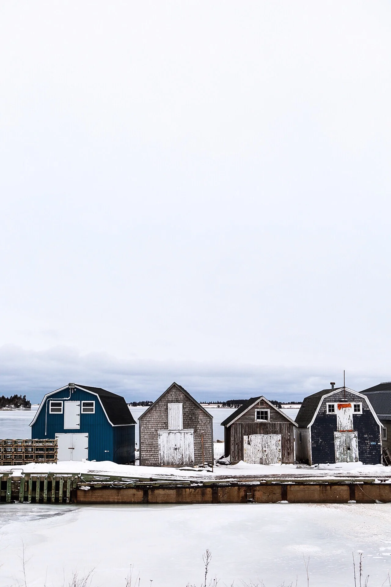 Fishing sheds on in Prince Edward Island.