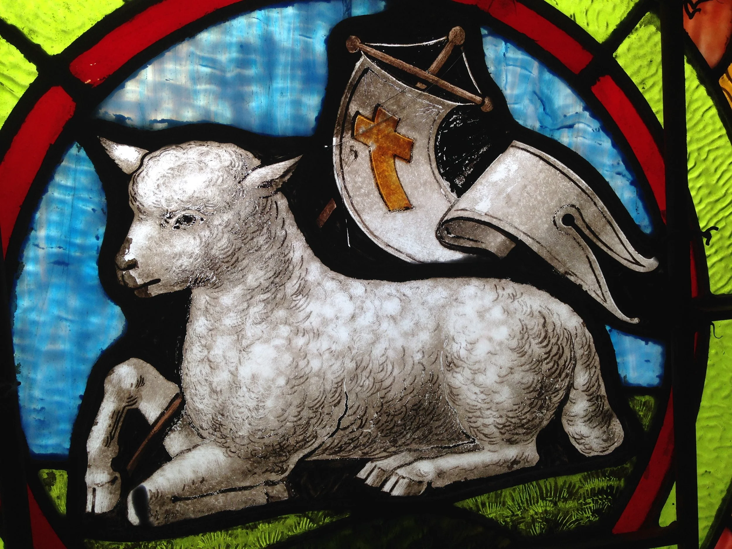 A panel from one of our stained-glass windows.