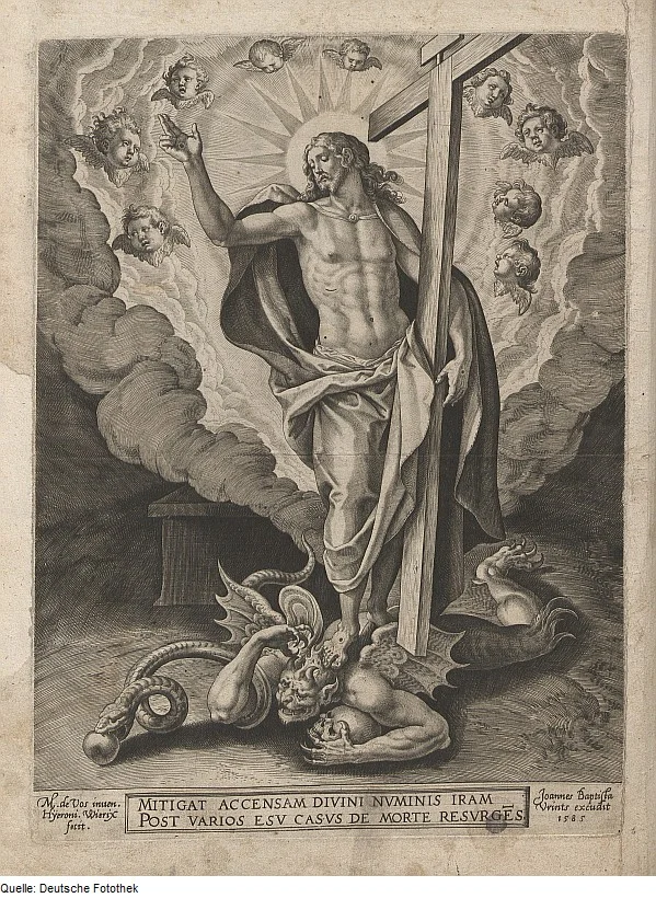A German engraving from 1583 of Christ the Victor