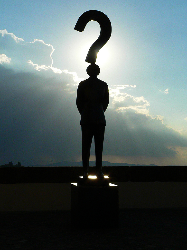 Question Mark by Jean-Michel Folon, photo by Marco Bellucci