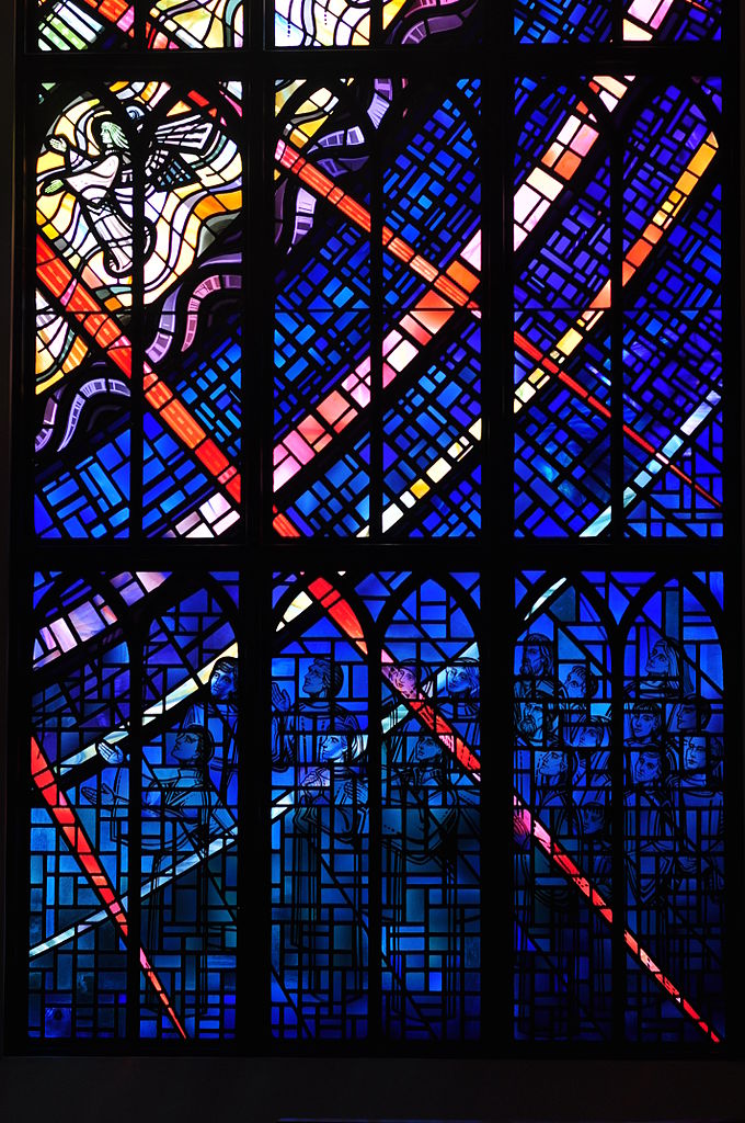 Part of the window in the Chapel of the New Jerusalem, Christ Church Cathedral. Victoria, British Columbia