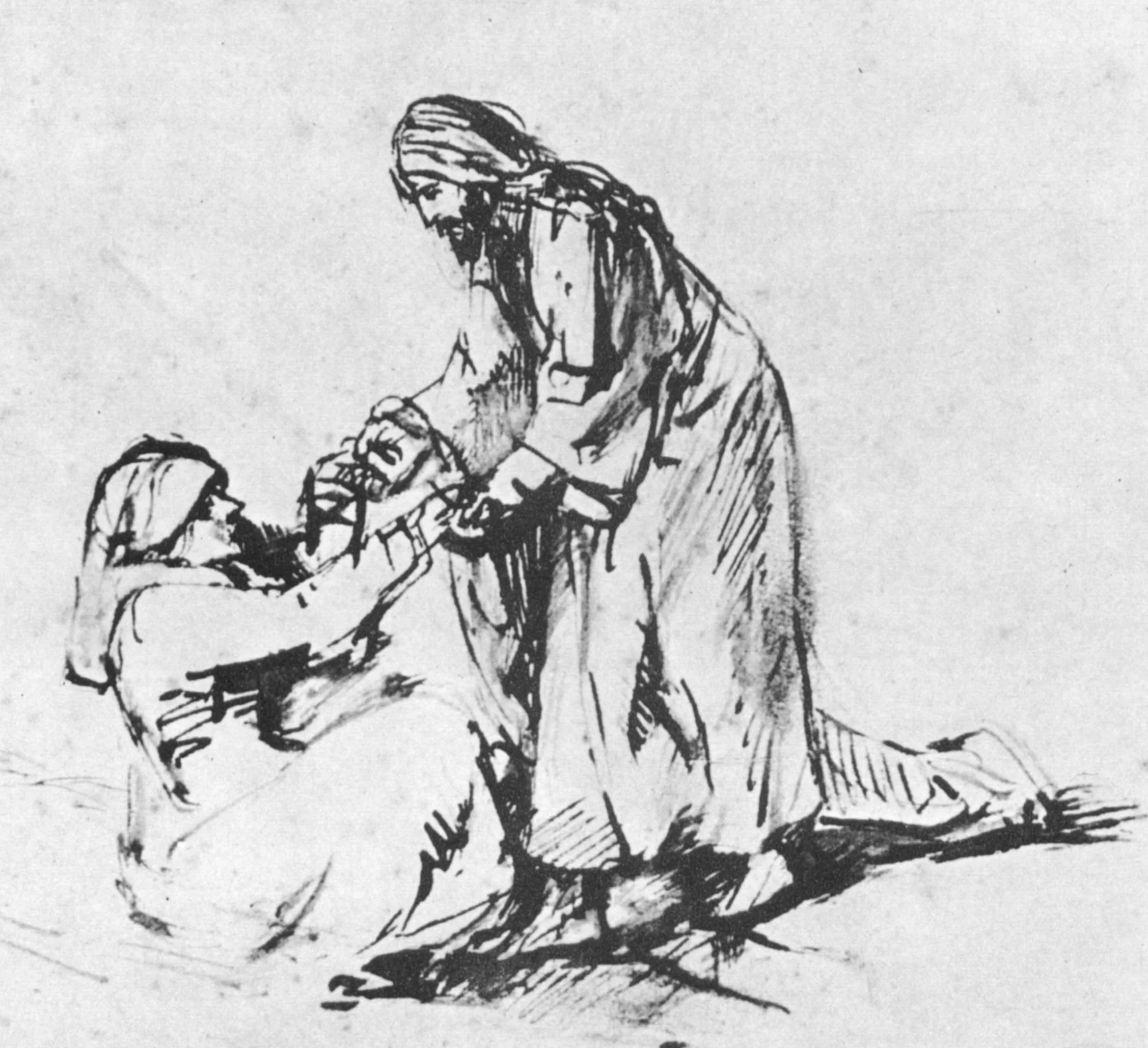 'The Healing of Simon Peter's Mother-In-Law' by Rembrandt van Rijn.