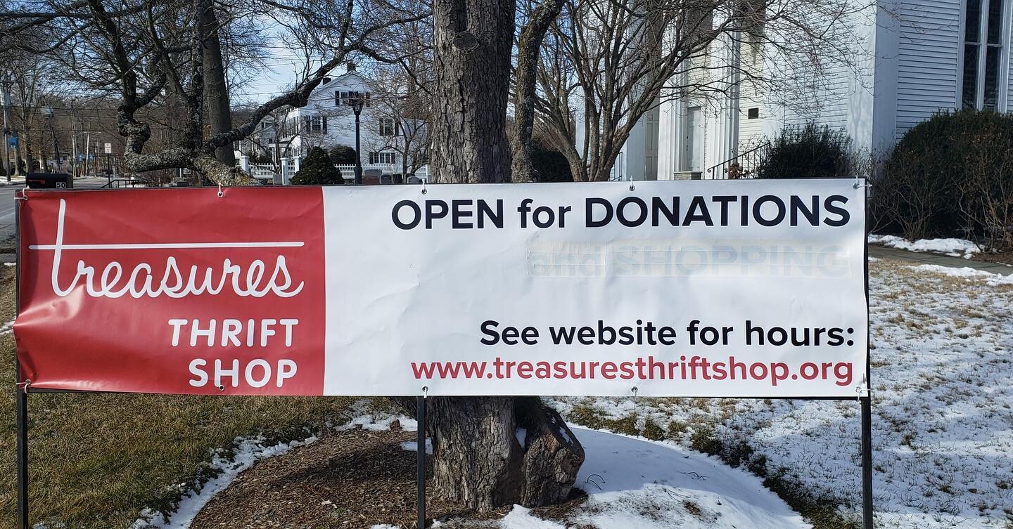 Just a friendly reminder that we will be open to receive nearly new/new donations today, Saturday, from 11-3.  Please use the door to the right under the red banner (by the fenced in area in the parking lot). Masks are required as is social distancin