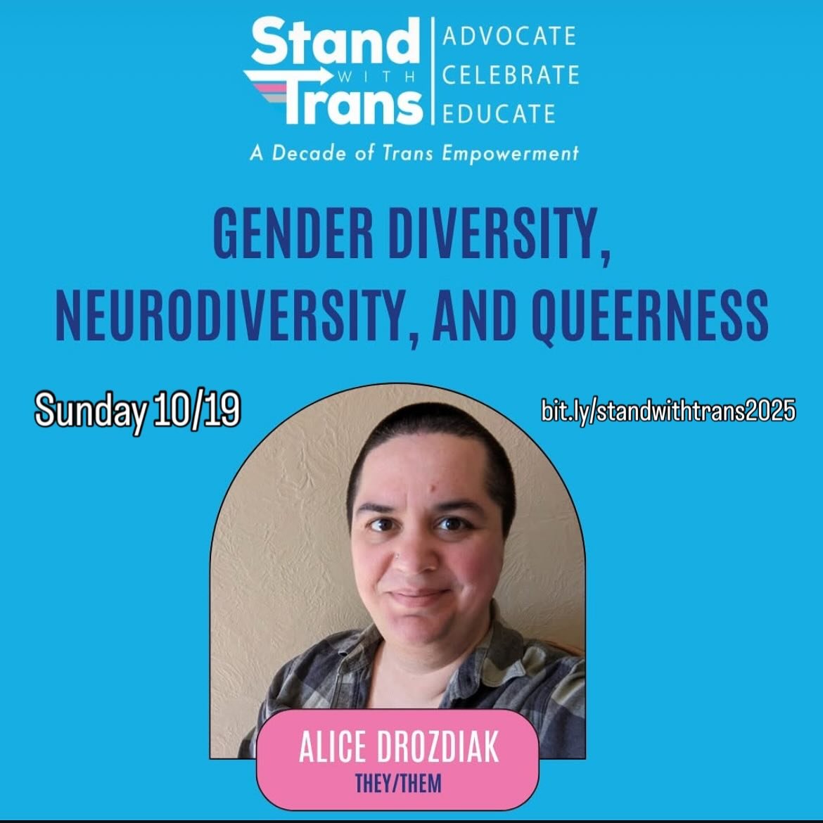 We can&rsquo;t to hear our very own Alice Drozdiak&rsquo;s talk on Sunday 10/19! Register at bit.ly/standwithtrans2025