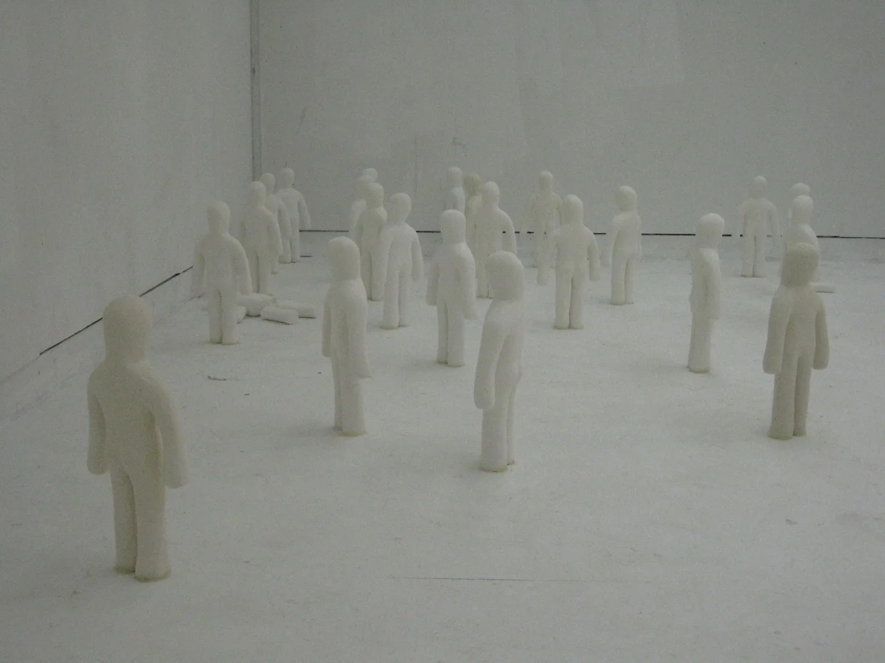 28 individual figures cast in plaster &nbsp; &nbsp; &nbsp; &nbsp; &nbsp; &nbsp; &nbsp; &nbsp; &nbsp; &nbsp; &nbsp; &nbsp; &nbsp; &nbsp; &nbsp; &nbsp; &nbsp; &nbsp; &nbsp; &nbsp; &nbsp; &nbsp; &nbsp; &nbsp; &nbsp; &nbsp; &nbsp;&nbsp; 16" x 6" x 2" &n