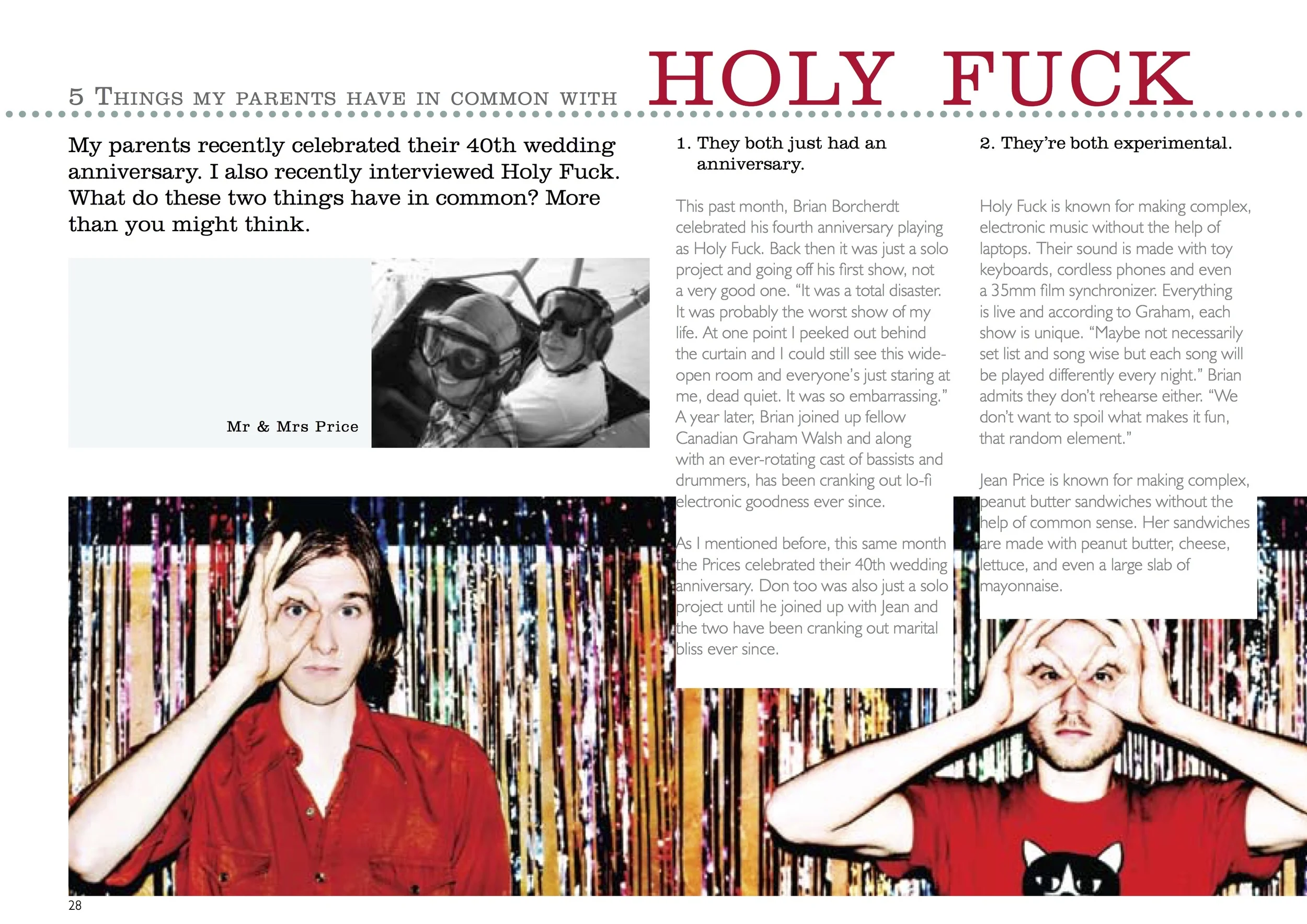 Holy Fuck & My Parents