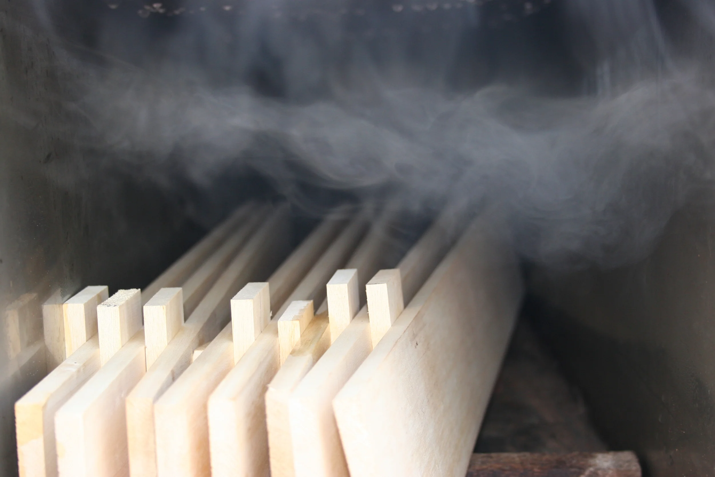 Steaming - silver quandong in the box.