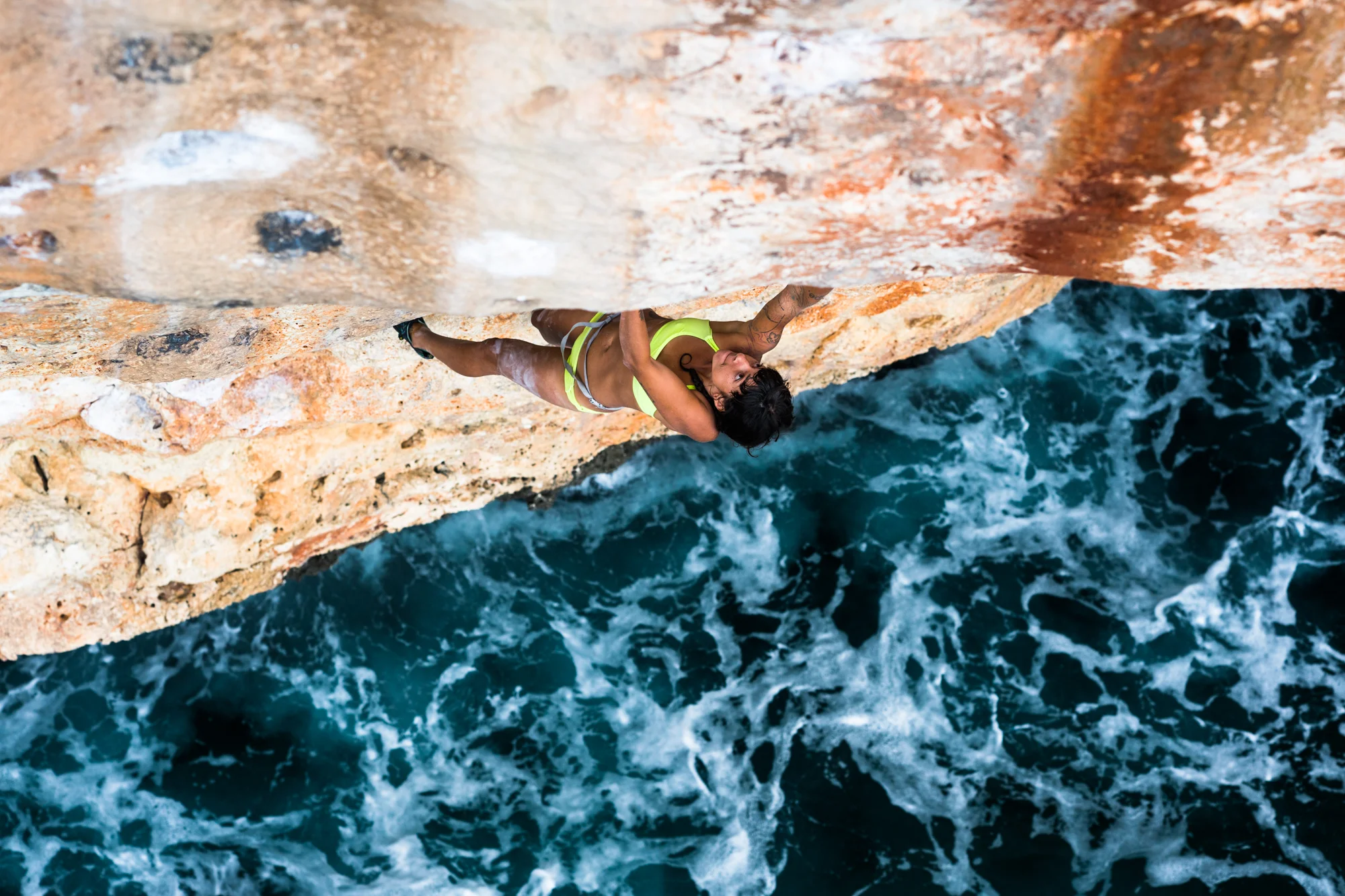 Me on Ejector Seat. Picking a deep water solo project in Mallorca came with a lot hesitation on my part. Cuz, shit is so scary to me. In fact, one of the reasons I picked Ejector Seat was because I was 100% certain I'd never do it.  It did…