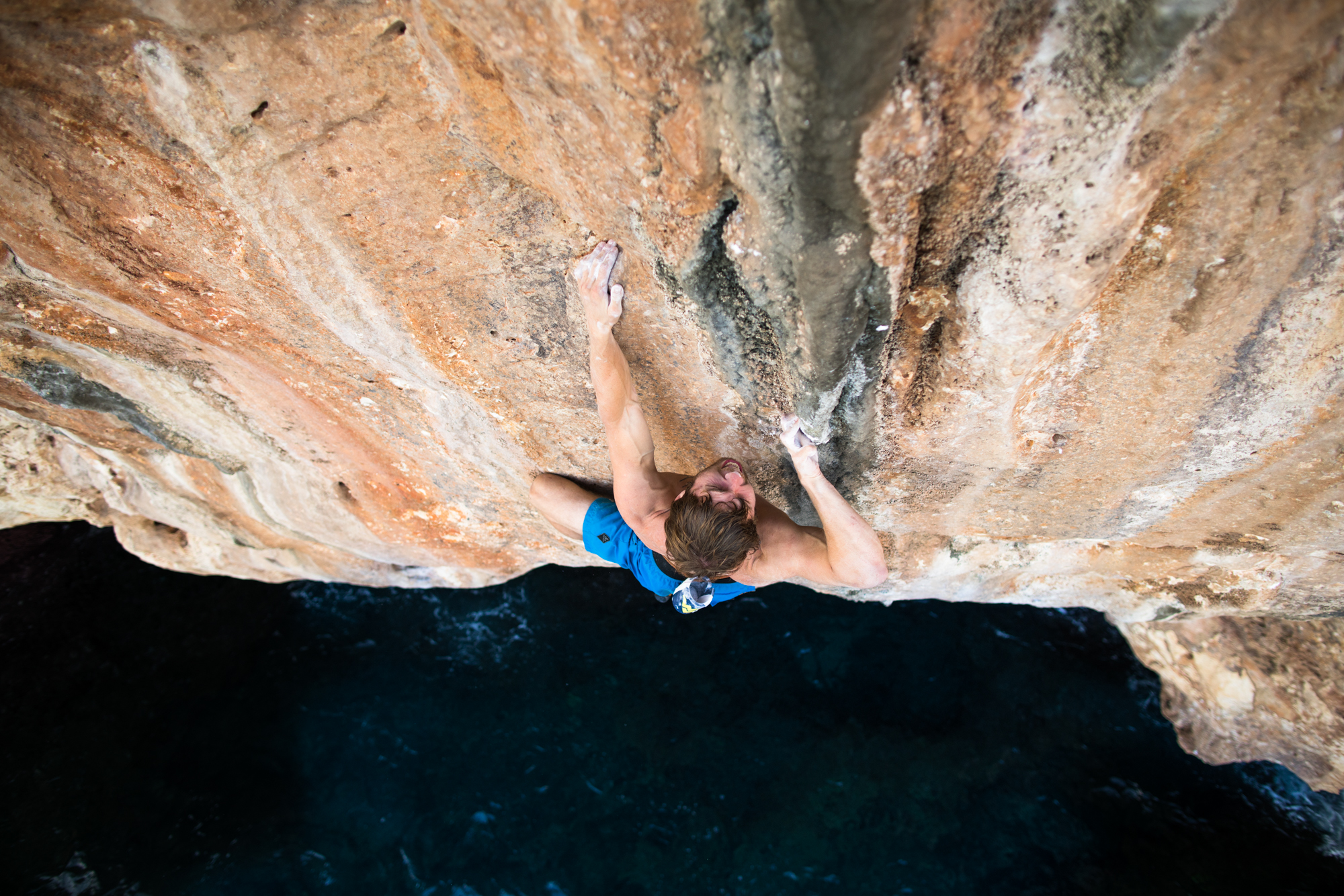 Greg on the send of an 8b on the left side of the Diablo Wall. 