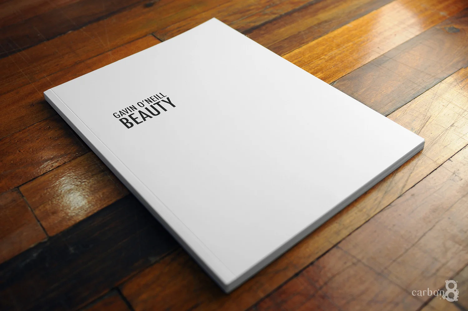 Cover of portfolio book by Gavin O'Neill foil stamped